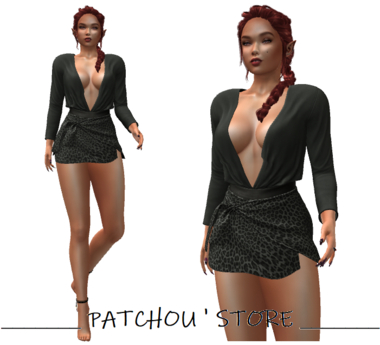 Second Life Marketplace - RKKN. Veronica Dress Pattern Olive / Freya